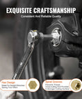 VEVOR Thread Chaser Set: close-up of a chrome socket wrench tightening a bolt on an automotive component