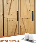 Barn Door Roller Guide And Floor Guide Kit For Smooth Quiet Glide Operation Easy Installation Durable Iron And Nylon Hardware Ensures Stable Long Lasting Performance For Home Studio Shop Barn Door Setup