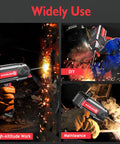 Beast Portable 110V Handheld Arc Welder With 120A Output, IGBT Inverter in use for welding at high altitudes, DIY, and maintenance.