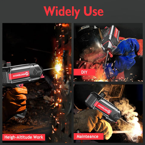 Beast Portable 110V Handheld Arc Welder With 120A Output, IGBT Inverter in use for welding at high altitudes, DIY, and maintenance.