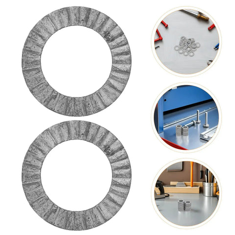 30 Pairs Tough As Nails M10 Manganese Steel Wedge Locking Washers for Bolts and Screws displayed in two layered rows.