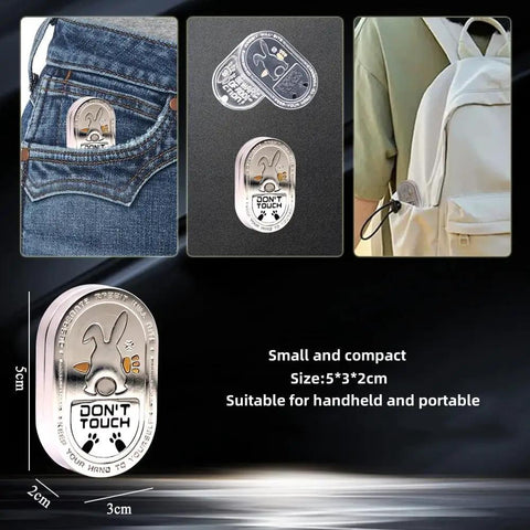 Solid Metal Fidget Slider For Adults, Totally Snappy Antistress EDC toy in pocket and on backpack, portable and compact.