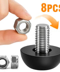8 Pack M8 Thread Adjustable Leveling Feet Kit For Outdoor Furniture, Stainless Steel 8mm Construction With 1.25mm Thread Pitch, nut detail