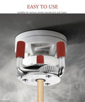 Heavy Duty Smoke Transducer Removal Tool Featuring A Slick Stainless Steel Head For Dead Reliable Fire System Maintenance And Smooth Professional Upgrades mounted on a smoke sensor.