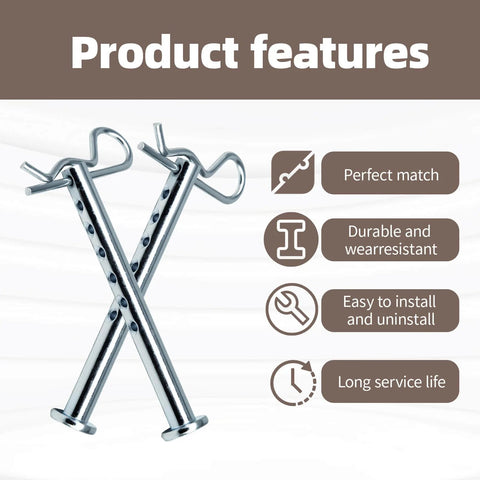R Clip And Clevis Pin Set With One Quarter Inch Diameter And Two And A Half Inch Length Includes Six Clevis Pins And Six R Clips Built To Last Rust Resistant