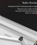 LKJUIO 450W Shrink Wrapping Machine With Roller Bracket Compact Aluminum Alloy Countertop Heat Sealer roller bracket for smooth film discharge