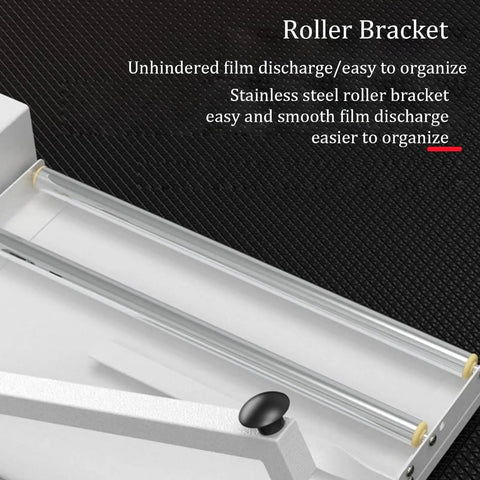 LKJUIO 450W Shrink Wrapping Machine With Roller Bracket Compact Aluminum Alloy Countertop Heat Sealer roller bracket for smooth film discharge