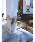 Wood Epoxy Repair Kit 2 Quart 2 Part Structural Epoxy Adhesive Filler For Wood Repair And Restoration Of Windows Doors Trim Posts And Columns This DIY Friendly Putty Seals Fills And Rebuilds Damaged Wood With 20 To 30 Minute Pot Life applied on a porch post before and after restoration.