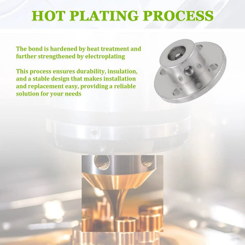 8mm Rigid Flange Coupling Connector for DIY RC Motors steel coupler shown with hot plating process and heat treatment details