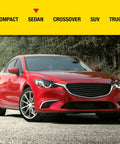 Red sedan on a road with trees, suitable for Emergency Tire Repair And Inflator Aerosol 16 Oz For Standard Tires Eco Friendly