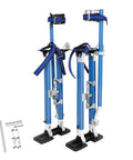 Adjustable Drywall Stilts 24 To 40 Inch Professional Grade Aluminum Painter Stilt For Taping And Painting Ceiling Work Parades Or Cosplay Helpers No Tools Required Fully Adjustable Braces Heavy Duty Blue with manual