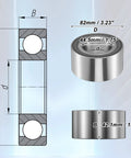 Left Right Front Wheel Bearing 510110 Pack of 1 Fits Ford C Max 2013 2018 Ford Escape 2013 2019 Ford Focus 2012 2018 Transit Connect 2014 2018 Lincoln MKC 2015 2019 OE 1668557 Replacement dimensions and schematic