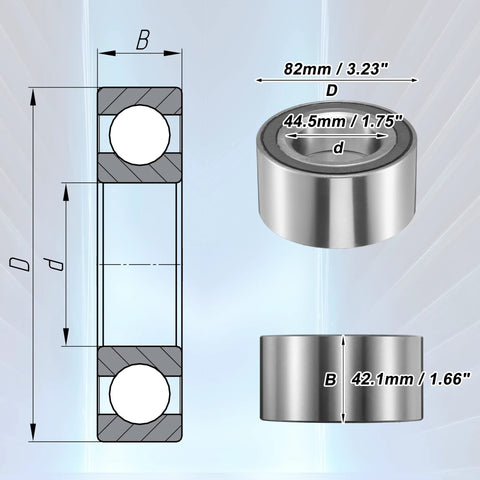 Left Right Front Wheel Bearing 510110 Pack of 1 Fits Ford C Max 2013 2018 Ford Escape 2013 2019 Ford Focus 2012 2018 Transit Connect 2014 2018 Lincoln MKC 2015 2019 OE 1668557 Replacement dimensions and schematic