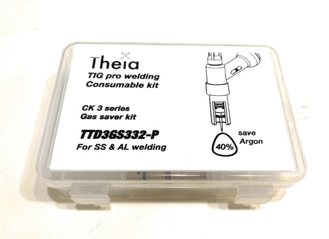 Gas Saver Kit For TIG Welding Torch 3 Series With Retina Collet Clear Glass Cup packaging box