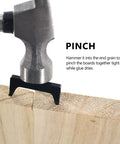 Pinch Dog Clamp Kit 10Pcs 2 Inch Woodworking Clamps For Glued Panels And Edge Joints used with hammer on wood edge