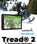 Snowmobiler using Tread 2 Powersport Navigator With 6 Inch Glove Friendly Display Built For Extreme Weather Preloaded Mapping Snowmobile Trails U S And Canada Plus Wearable4U Portable 5000mAh Charger Bundle