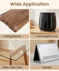 Image showing 20 Pack Rubber Feet For Cutting Boards Non Slip Silicone Feet With Waterproof Adhesive on various surfaces.