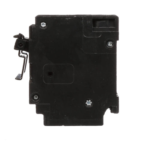 Side view of Two 40 Amp Double Pole Quadplex Plug In Circuit Breaker For Space Saving Panels UL Listed Half Inch Frame Dual Pole Protection