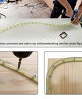 Professional 39 Inch Flexible Curve Template Featuring Killer Flexibility For Woodworking Contour Profiling Custom Router Patterns And Diy Builder Projects in use with a router.