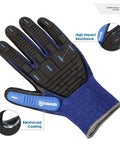 Cut Resistant Work Gloves With Power Grip For Men And Women ANSI A5 Impact Protection Heavy Duty HPPE Safety Gloves