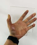Senbota clear acrylic sheet (pack of 12), 5.9 x 5.1 in, 4 mm thick with protective film.
