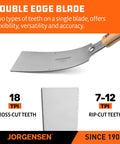 Ryoba 7 Inch Double Edge Japanese Pull Saw for Pro Grade Fine Woodworking, Flush Cuts with Smooth Chip Removal, Geometric Teeth, Two Sided Blade for Versatile Detail Work, Trim and Craft Projects Made Easy, 7-inch SK5 steel blade