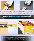 Beefy Full Extension Drawer Slides 10 Inch Replacement Rails Track Guide Glides Steel Runners With Removable Back Buckle