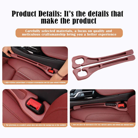 Upgrade Your Ride With This Super Cool Seat Gap Filler Plug For Mercedes T Modell Kombi 2009 To 2016, red PU material with hidden slot.