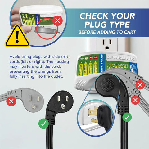 Two In One Voltage And Surge Protector Pack For Fridge And Washer To Stop High And Low Voltage Brownouts And Spikes instructions