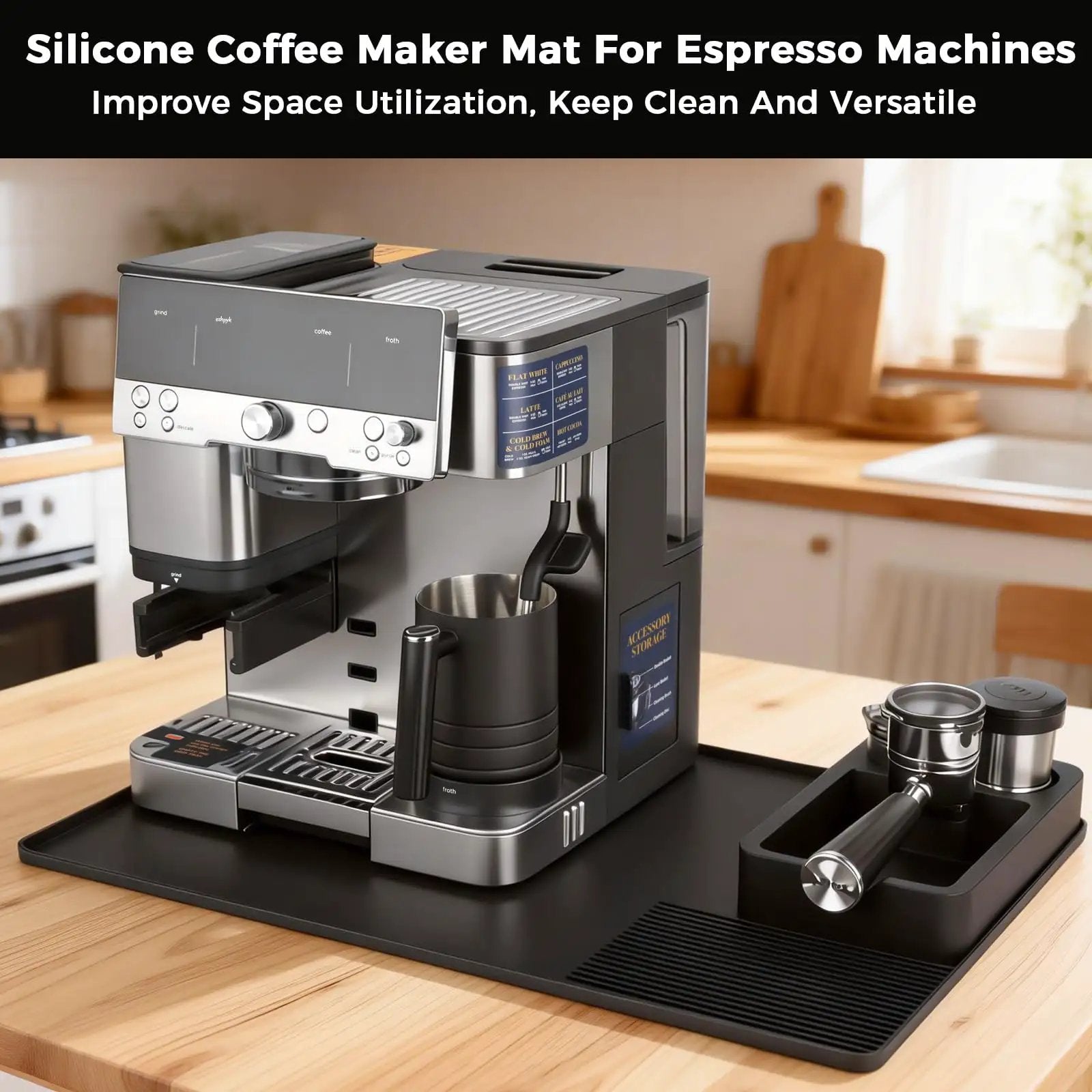 Silicone Coffee Mat For Ninja Luxe ES601 Espresso ✓