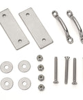 Beefed-Up Dock And Boat Ladder Hardware Attachment Kit with bolts, washers, and brackets for AL-A3, A4, A5, and C4