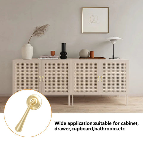 Teardrop Shaped Cabinet Pulls 4 Pack Solid Brushed Gold Pendant Handles Knobs Zinc Alloy With Mounting Screws