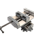 Heavy Duty Cross Slide Drill Press Vise With Extra Tall Jaws Sliding Clamp Handle and Precision Castings, 8 inch grip.