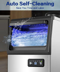 Heavy Duty Beast Mode Commercial Ice Maker 110 Lbs Per Day Under Counter Or Freestanding With 22 Lb Storage Dual Water Inlets Auto Self Cleaning