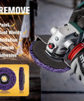 10 Pack Strip Discs For Angle Grinders Bust Rust And Paint With Diamond Abrasive Quick Stripping Discs Oxidation Removal tool in use