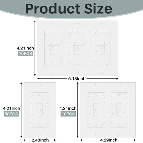 Premium Wall Outlet Insulation Foam Gaskets And Draft Sealers To Shut Down Those Darn Drafts sizes showing 70 pieces for various switch types.