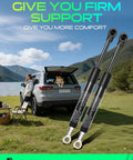 Set Of 2 Rear Window Glass Lift Supports Gas Struts Replacement For Nissan Armada 2005 Through 2015 outdoors with SUV