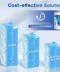 Comparison of water filtration effectiveness among 'Ours', 'Others', and 'Bottle Water' with 5 Micron 10 By 4.5 Inch Whole House Water Filter Cartridge Compatible With GE FXHTC GXWH40L RFC BBSA W50PEHD GXWH35F GNWH38S Dupont WFHD13001 R50 BB Pack Of 2 Lead Free Food Grade Filtration For Clean Safe Tap Water.