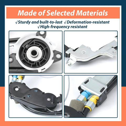 Sienna Toyota Rear Left Power Sliding Door Cable Replacement Kit For 2011 2012 2013 2014 2015 2016 2017 2018 2019 2020 With Spool Control Bracket Linkage Assembly Without Motor No Fuss Install close-up of cable spool and metal bracket