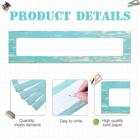 Bulk 60 Sheets Rustic Classroom Name Plates For Desks And Tags Die Cut Flat Nameplates For Kids Teaching Tools Office Decor