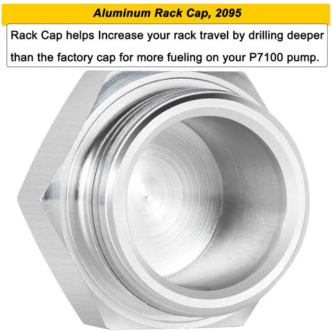 Aluminum rack cap for Adjustable Boost Elbow Controller And Rack Cap Kit For Dodge Cummins 1994-1998 P7100 Injection Pumps