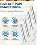Top Shelf Grill Lid Hinge Replacement Kit Four Pack For Weber 88206, silver metal posts showing durable design and easy installation.