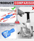 Blue nylon insulated female spade connectors for 16-14 AWG wire, quick-disconnect terminals, 100 pcs.