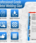 Tube of B-7000 Go-To Jewelry Glue For Bonding Gemstones, Pearls, Earrings, Rings, Bracelets, Rhinestones And Metals, 2oz
