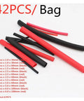 Hot Deal On This Slick 42 Piece Black And Red Heat Shrink Tubing Kit For Wrapping Wires Fast With Durable Self Adhesive Insulation Sleeves That Get The Job Done Super Smooth. 42pcs black red heat shrink tubing kit, assorted sizes