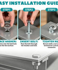 Installation guide using Steel Fender Flat Washers M10 10 x 21 x 1.2 mm 400 Pack Zinc Plated Carbon Steel Hardware.