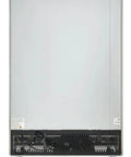 Back view of Commercial Two Door Reach In Freezer 54 Inch Wide 47 Cubic Foot Capacity Stainless Steel Double Door Cold Storage.