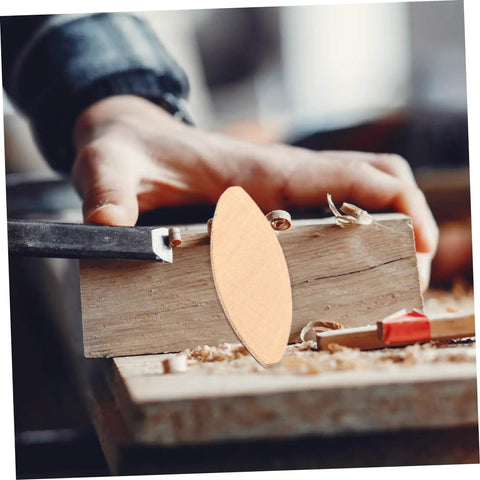 Knockout 100 Piece Wood Biscuit Joiner Kit With Heavy Duty Biscuit Cutter For Lightning Fast Woodworking Slotting and visible wood biscuit insertion.