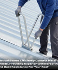 2 In 1 Hand Seamer Roofing Tool For Standing Seam Edging And Sheet Metal Bending used on rooftop