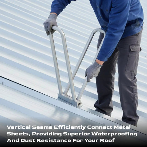 2 In 1 Hand Seamer Roofing Tool For Standing Seam Edging And Sheet Metal Bending used on rooftop